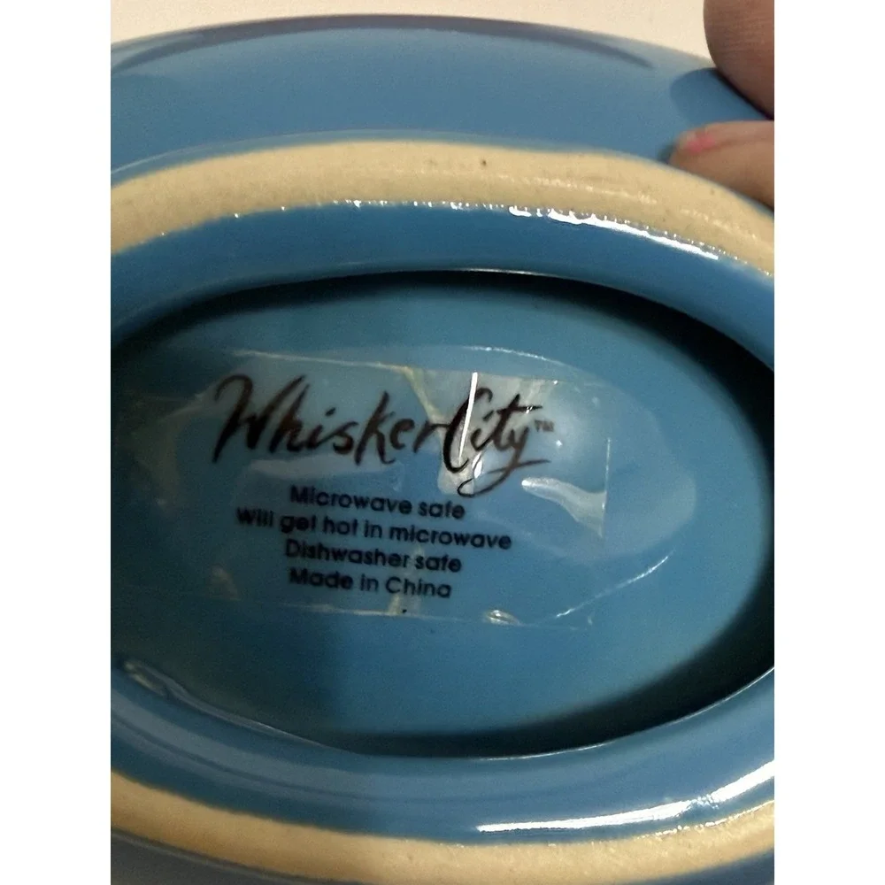 Whisker City Orange Ceramic Pedestal Meow Feeding Dish Cat Bowl 4.22fl Oz 5.5